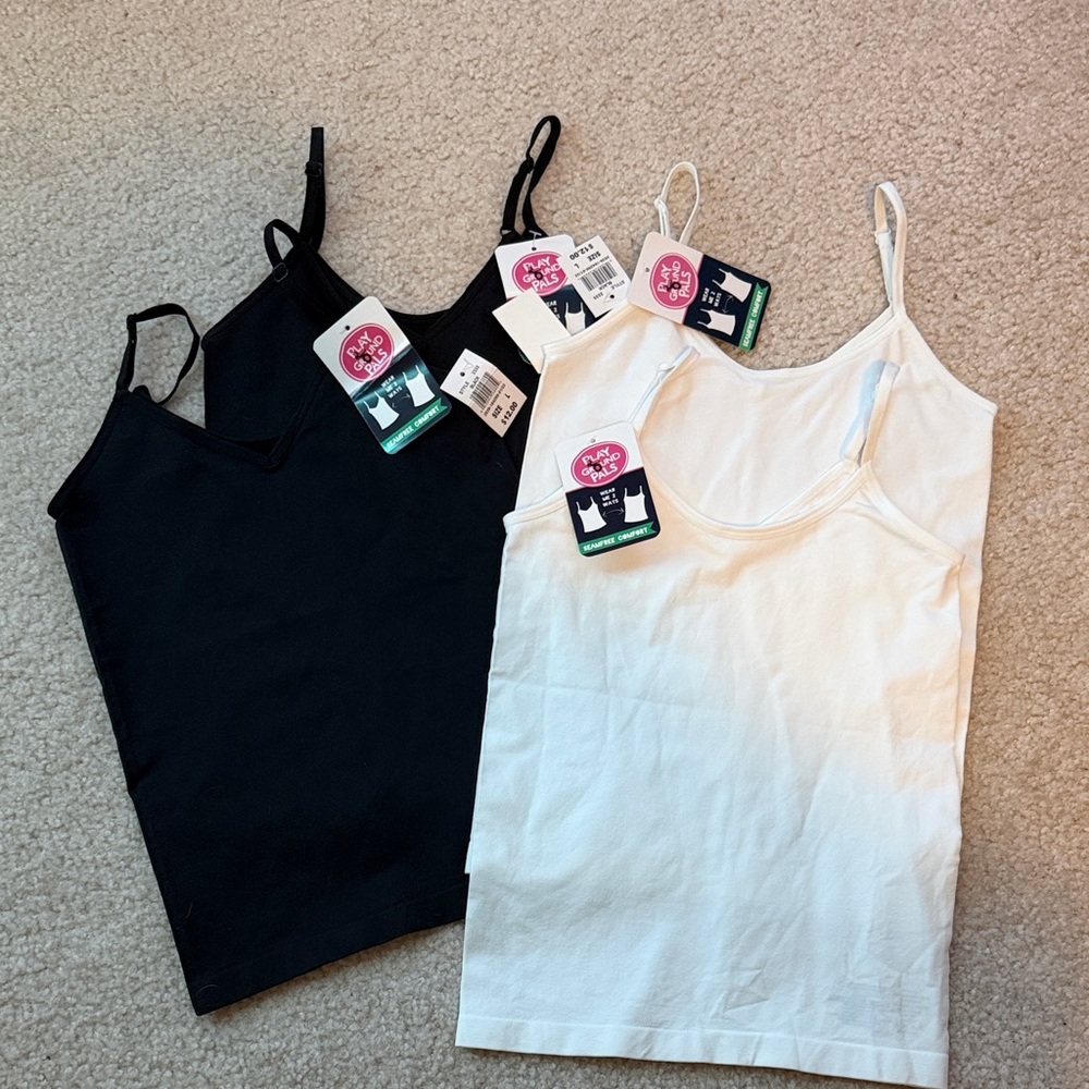4 Kids Black and White Camisole Tops
